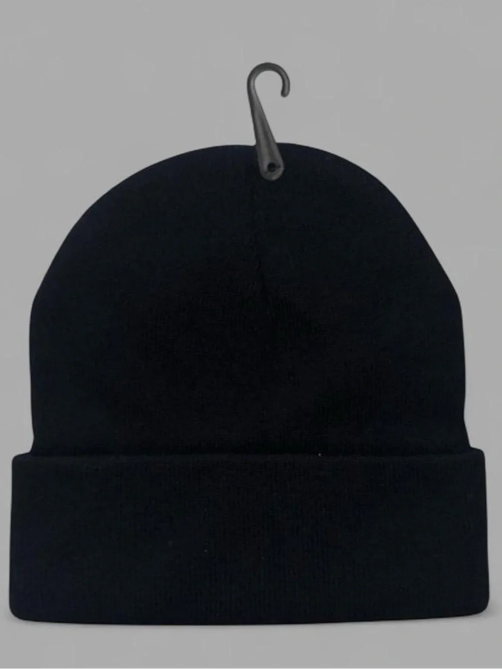 Urban Outfitters UO Lila Jersey Knit Beanie Hat Fold in Black